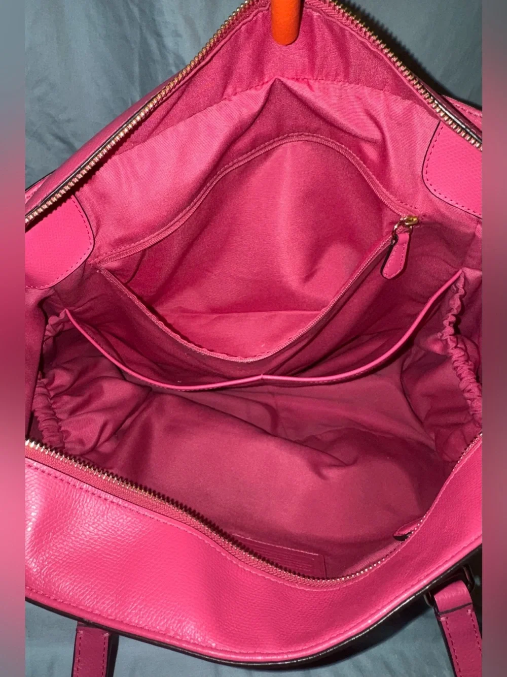Coach crossgrain leather